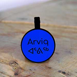 Arviq - Médaille Silicone Cercle Bleu