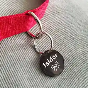 Isidor - Placa em aço inoxidável preto com círculo completo
